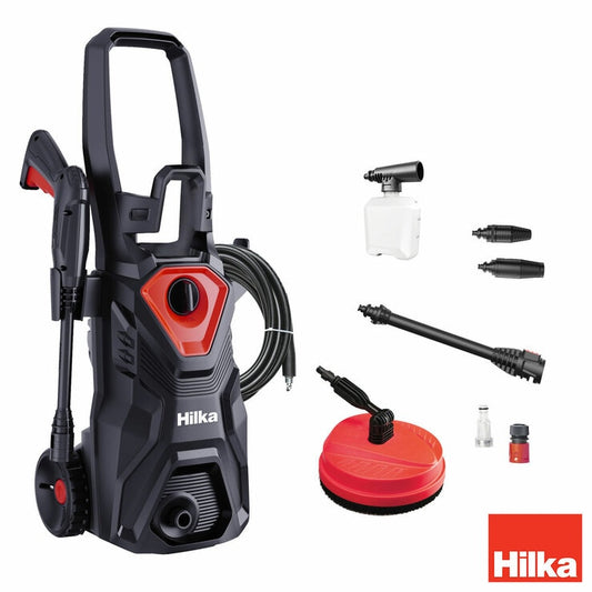 Hilka 1600W 130 Bar Pressure Washer with Patio Cleaner
