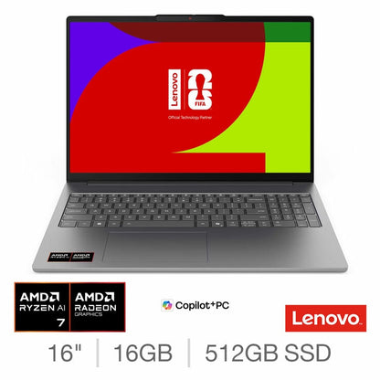 Lenovo IdeaPad Slim 5 16 Inch OLED Copilot+ Laptop, AMD Ryzen AI 7, 16GB, 512GB