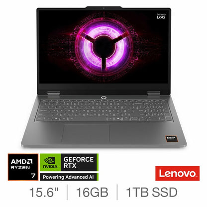 Lenovo LOQ Gaming Laptop 15ARP11, 15.6 Inch AMD Ryzen 7 16GB RAM 1TB SSD RTX5050