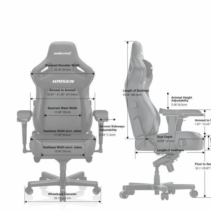 anda seaT Kaiser 4 Series Extra Large Gaming Chair, Black