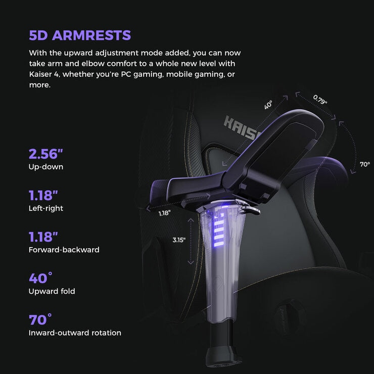 anda seaT Kaiser 4 Series Extra Large Gaming Chair, Black