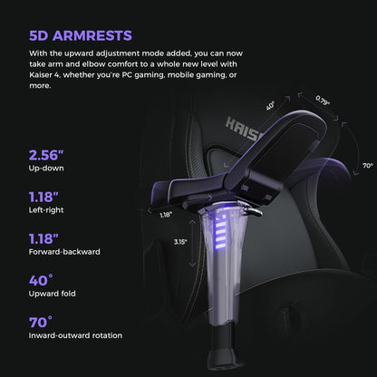 anda seaT Kaiser 4 Series Extra Large Gaming Chair, Black