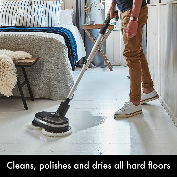 AirCraft PowerGlide Cordless Hard Floor Cleaner & Polisher Black + Extra Pads