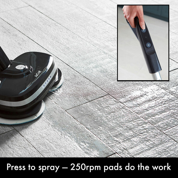 AirCraft PowerGlide Cordless Hard Floor Cleaner & Polisher Black + Extra Pads