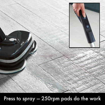 AirCraft PowerGlide Cordless Hard Floor Cleaner & Polisher Black + Extra Pads