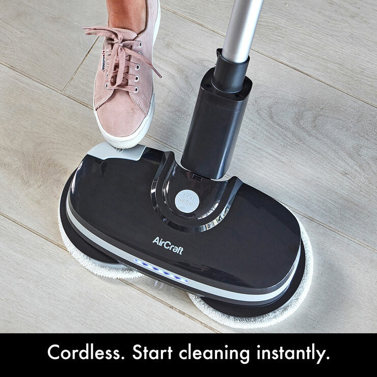 AirCraft PowerGlide Cordless Hard Floor Cleaner & Polisher Black + Extra Pads