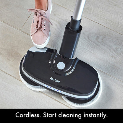 AirCraft PowerGlide Cordless Hard Floor Cleaner & Polisher Black + Extra Pads