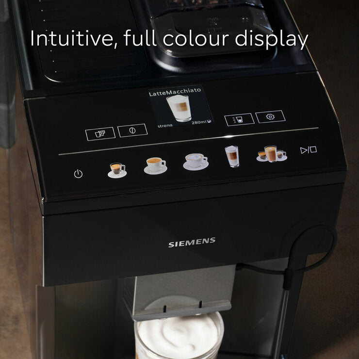 Siemens TP513GB9 EQ500 Bean to Cup Coffee Machine in Piano Black