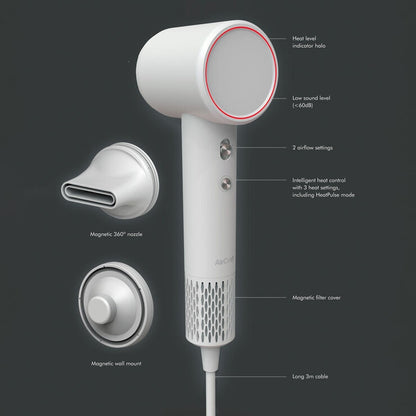 AirCraft Airmotion High Speed Ionic Hair Dryer With Heat Control in Snow White