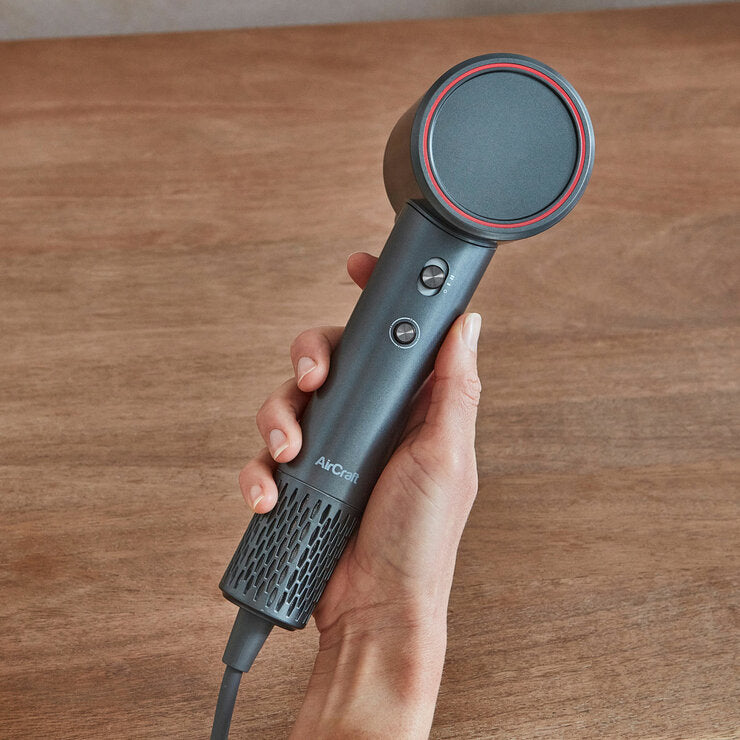 AirCraft Airmotion High Speed Ionic Hair Dryer - Heat Control & Diffuser, Grey