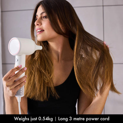 AirCraft Airmotion High Speed Ionic Hair Dryer - Heat Control & Diffuser, White