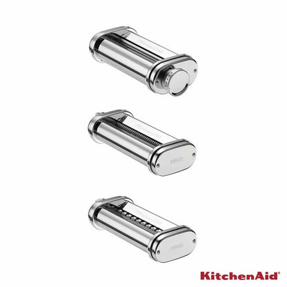 KitchenAid Pasta Cutters & Roller 3 Piece Set in Silver 5KSMPRA