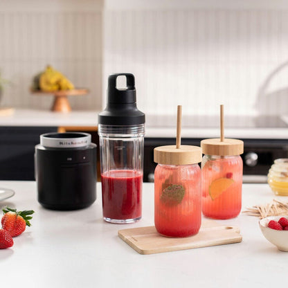 KitchenAid 5KSBR256BM Go Cordless Personal Blender With Battery in Black