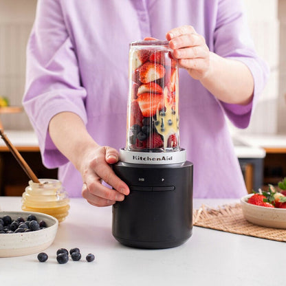 KitchenAid 5KSBR256BM Go Cordless Personal Blender With Battery in Black