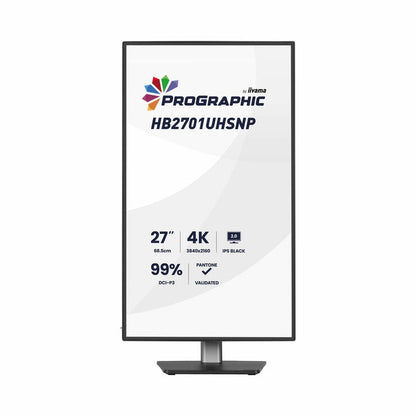 iiyama Prographic 27 Inch 60Hz 4K Ultra HD IPS Monitor, HB2701UHSNP-B1