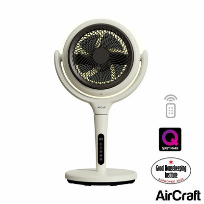 AirCraft LUME MIDI Ultra Quiet Air Circulator Table Fan with Remote & Backlight