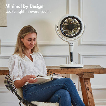 AirCraft LUME MIDI Ultra Quiet Air Circulator Table Fan with Remote & Backlight