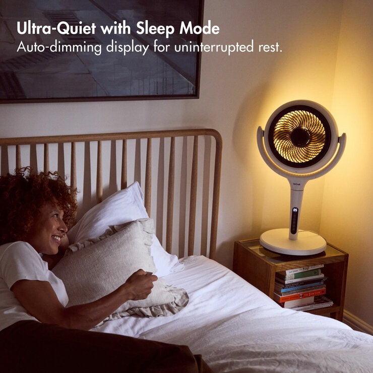 AirCraft LUME MIDI Ultra Quiet Air Circulator Table Fan with Remote & Backlight