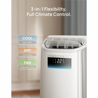 DREO DR-HAC011S Smart 3-in-1 Portable Air Conditioner in White