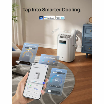 DREO DR-HAC011S Smart 3-in-1 Portable Air Conditioner in White