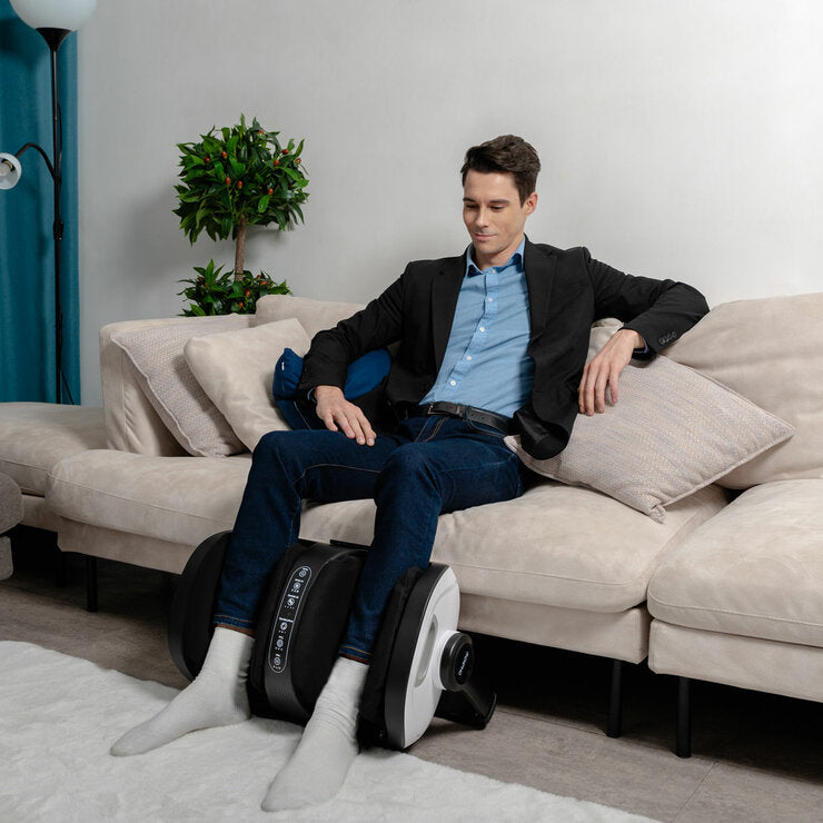 Renpho 2 in 1 Foot & Calf Massager in White PUK-R-D001R-WH