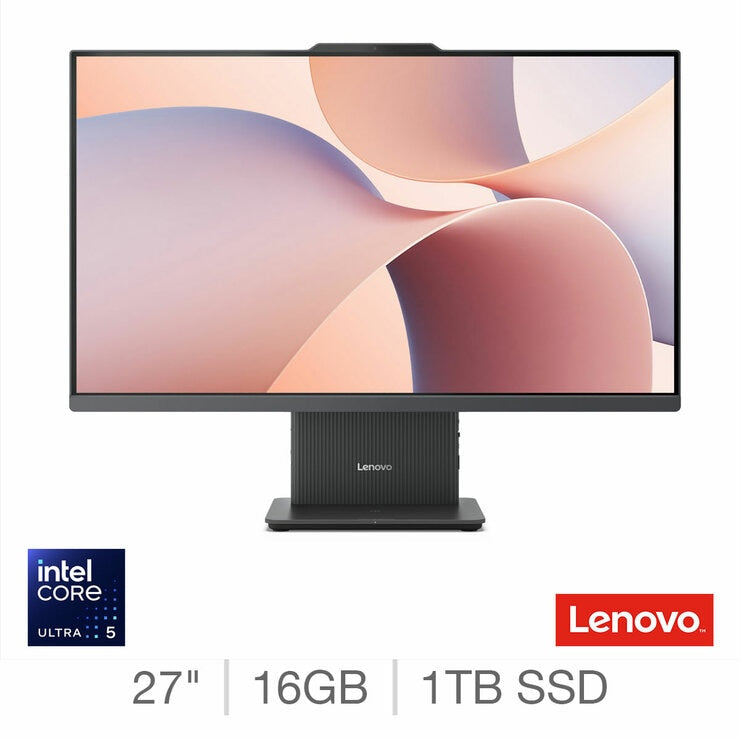Lenovo IdeaCentre 27 Inch All-in-One Desktop, Intel Core Ultra 5, 16GB RAM, 1TB