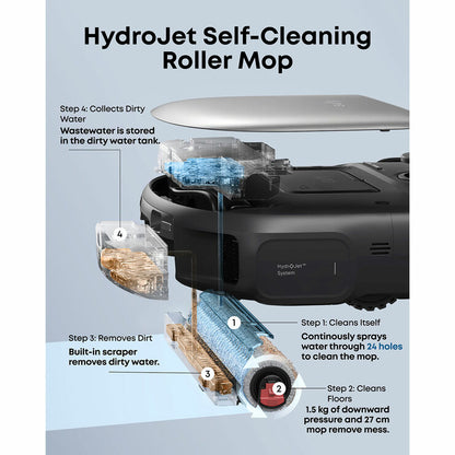 Eufy T211AV11 X12 Pro Robot Vacuum & Mop with Accessory Kit Bundle in Black