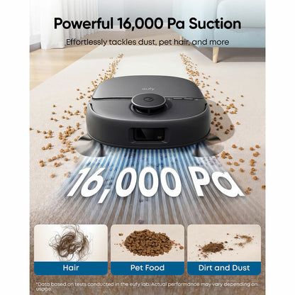Eufy T211AV11 X12 Pro Robot Vacuum & Mop with Accessory Kit Bundle in Black