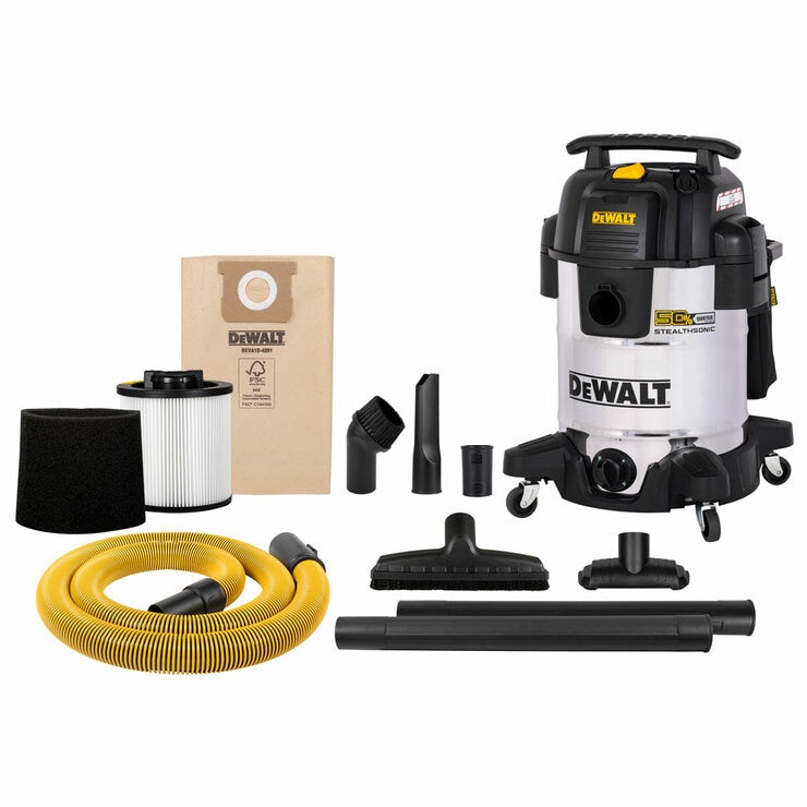 DEWALT Wet & Dry Corded Vacuum Cleaner, 45 Litre with 2.1m Hose