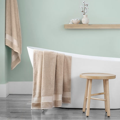 Grandeur 100% Cotton Tan Bath Sheets, Pack of 2
