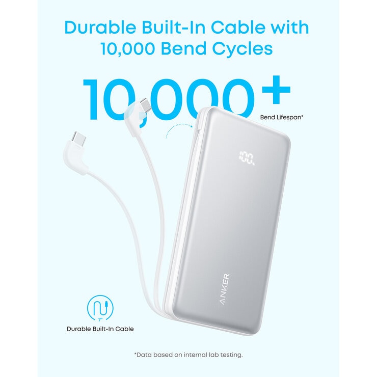 Anker Zolo 10k and 20k Power Banks with Built-in USB-C Cable