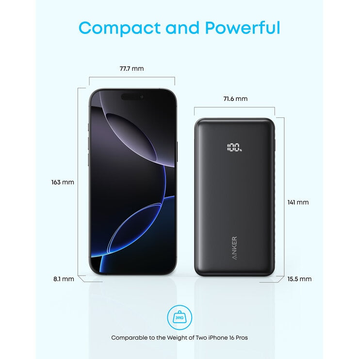 Anker Zolo 10k and 20k Power Banks with Built-in USB-C Cable