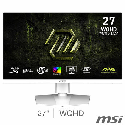 MSI MAG 274QRFW E20 WQHD IPS 200Hz Gaming Monitor, 9S6-3CF99T-003