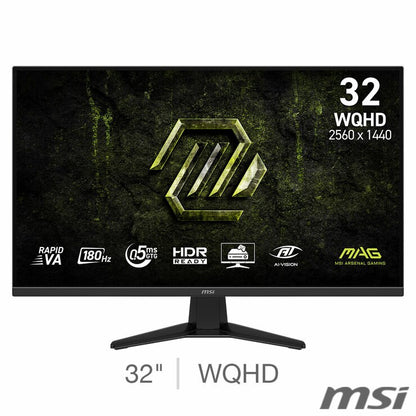 MSI 325QF MAG E18V 32 inch WQHD 180Hz VA Gaming Monitor, 9S6-3DE11M-003