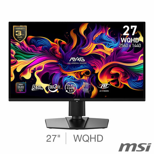 MSI MAG X24 274QP 27 inch WQHD 240Hz QD-OLED Gaming Monitor, 9S6-3CFA9T-003