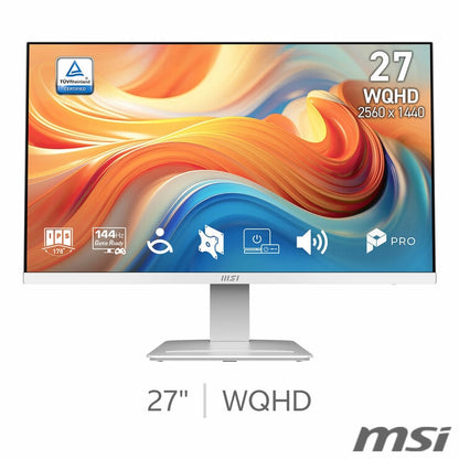 MSI PRO MP273QW E14 27 inch WQHD 144Hz IPS Monitor, 9S6-3PE2CH-023