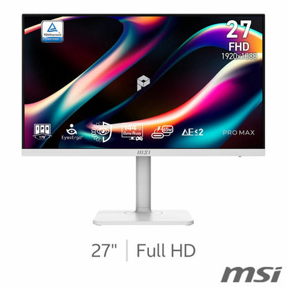 MSI PRO MAX 271PHW E14 27 inch Full HD 144Hz IPS Monitor, 9S6-3PF54H-003