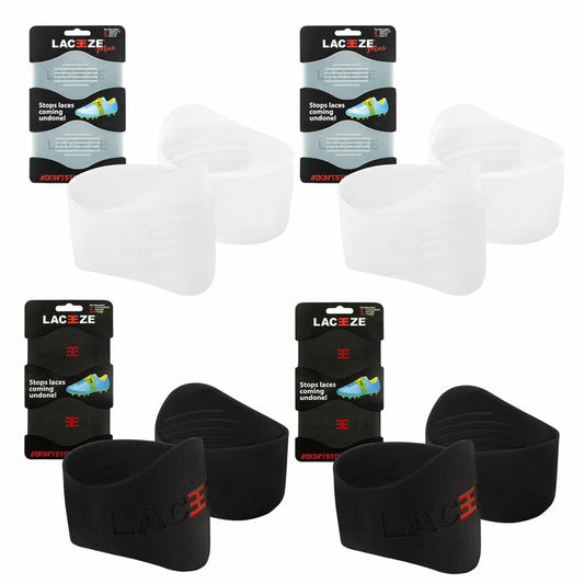 Laceeze Max Bands 4 Pack in Black and Translucent