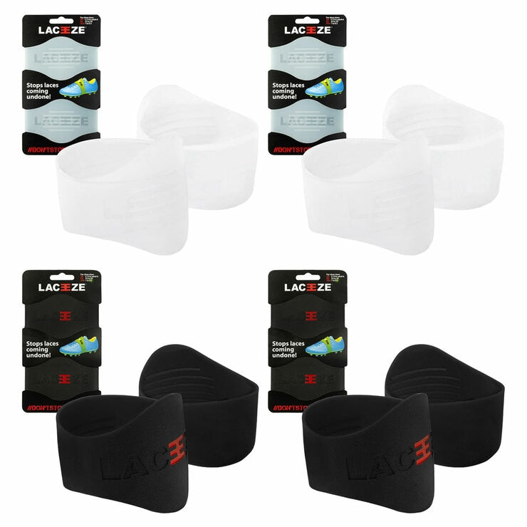 Laceeze Original Bands 4 Pack in Black and Translucent