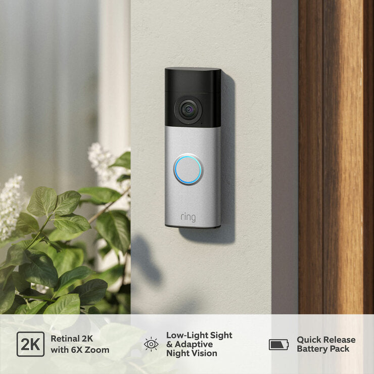 Ring Video Doorbell Plus (2nd Gen) with Chime (3rd Gen) & Additional Battery