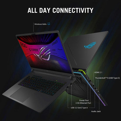 ASUS ROG Strix 18 Inch Gaming Laptop, Intel Ultra 9, 32GB, 1TB, RTX 5070 Ti
