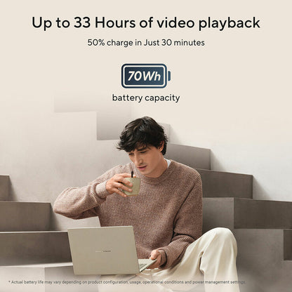 ASUS Zenbook UX3407NA-QD182W 14 Inch OLED Laptop, Snapdragon, 16GB RAM 512GB SSD