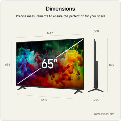 LG 65QNED70B6C 65 Inch QNED 4K Ultra HD Smart TV