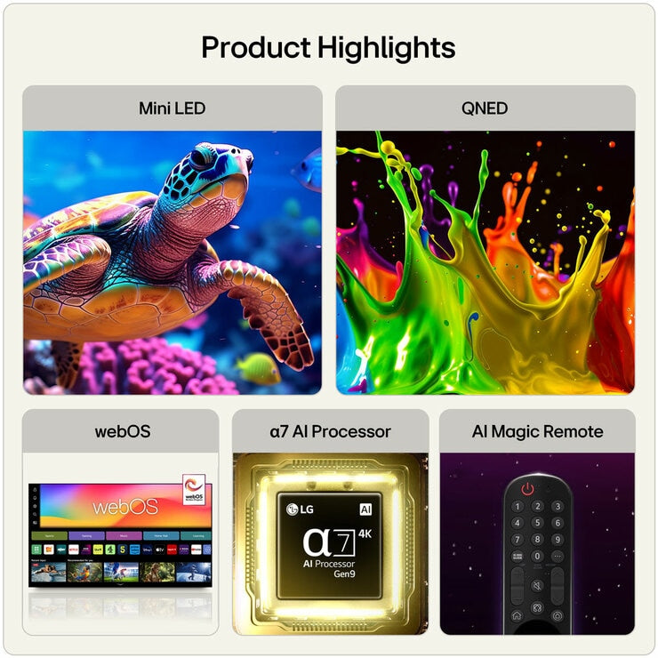 LG 65QNED70B6C 65 Inch QNED 4K Ultra HD Smart TV
