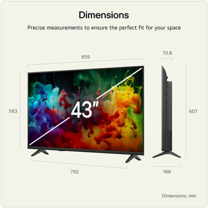 LG 43QNED70B6C 43 Inch QNED 4K Ultra HD Smart TV