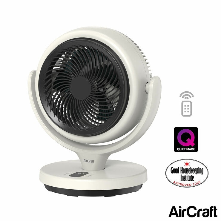 AirCraft LUME MINI Ultra Quiet Air Circulator Desktop Fan, Remote & Backlight