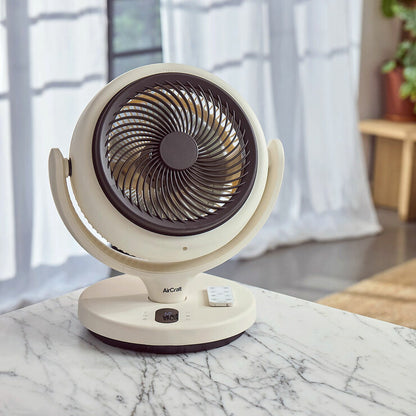 AirCraft LUME MINI Ultra Quiet Air Circulator Desktop Fan, Remote & Backlight