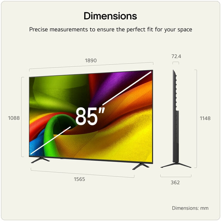 LG 85NU850B6LA 85 Inch 4K Ultra HD Smart TV
