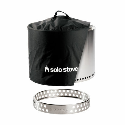 Solo Stove Bonfire 2.0 Wood Burning Stainless Steel Fire Pit Bundle