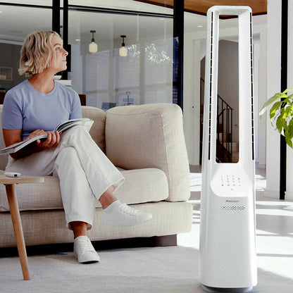 Pro Breeze 40 Inch Bladeless Tower Fan in White